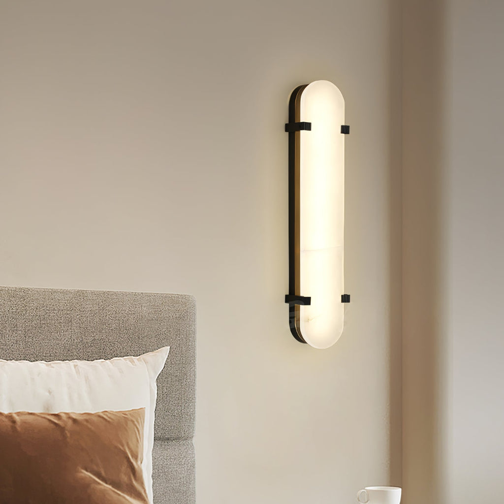 Calla Alabaster Wall Light, Hardwired Wall Sconce, detail 4
