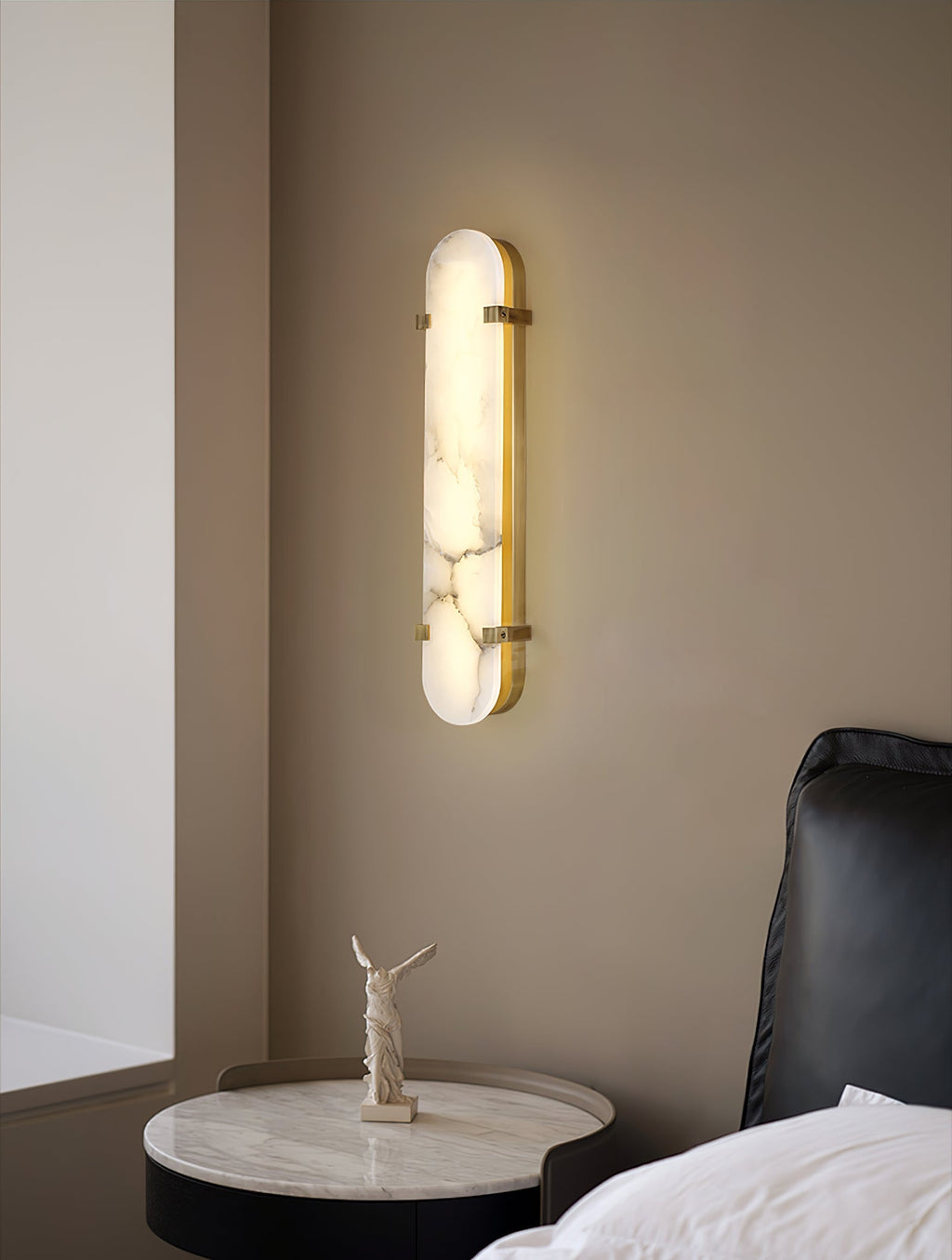Calla Alabaster Wall Light, Hardwired Wall Sconce, detail 6