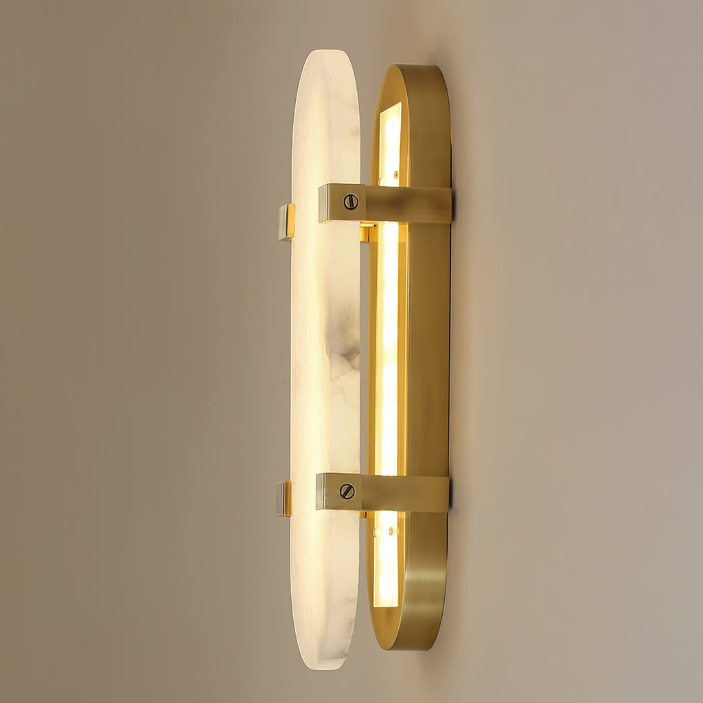 Calla Alabaster Wall Light, Hardwired Wall Sconce, detail 9