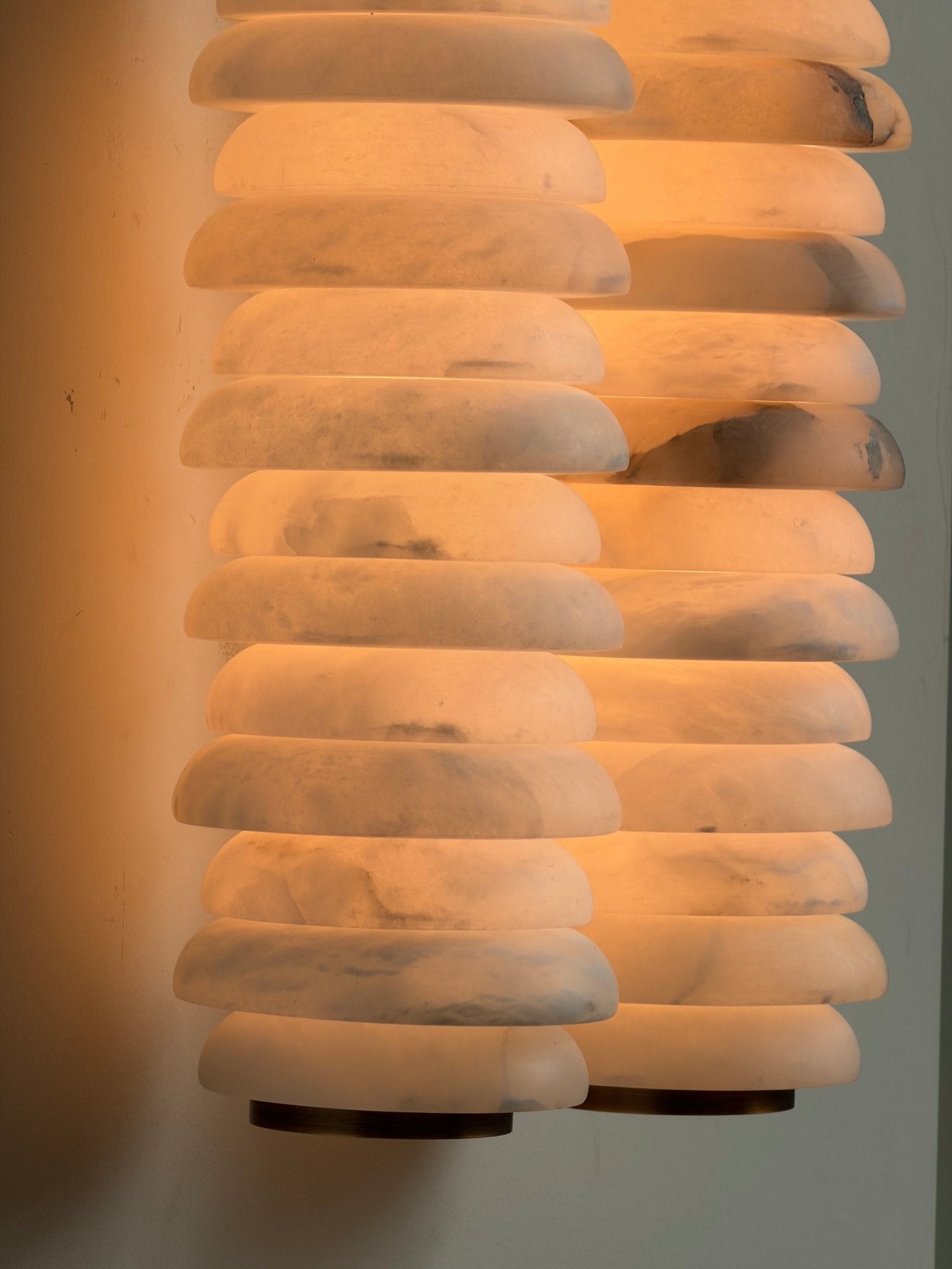 Calla Ribbed Alabaster Wall Light, Hardwired Wall Sconce, detail 32