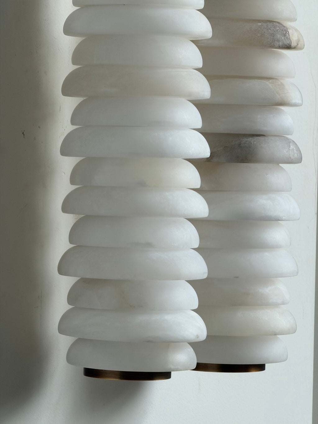 Calla Ribbed Alabaster Wall Light, Hardwired Wall Sconce, detail 39