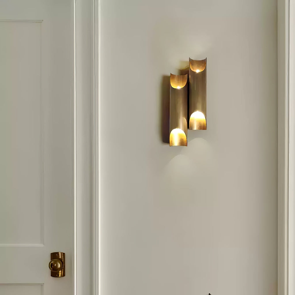 Callahan Brass Wall Light, Hardwired Wall Sconce, detail 3