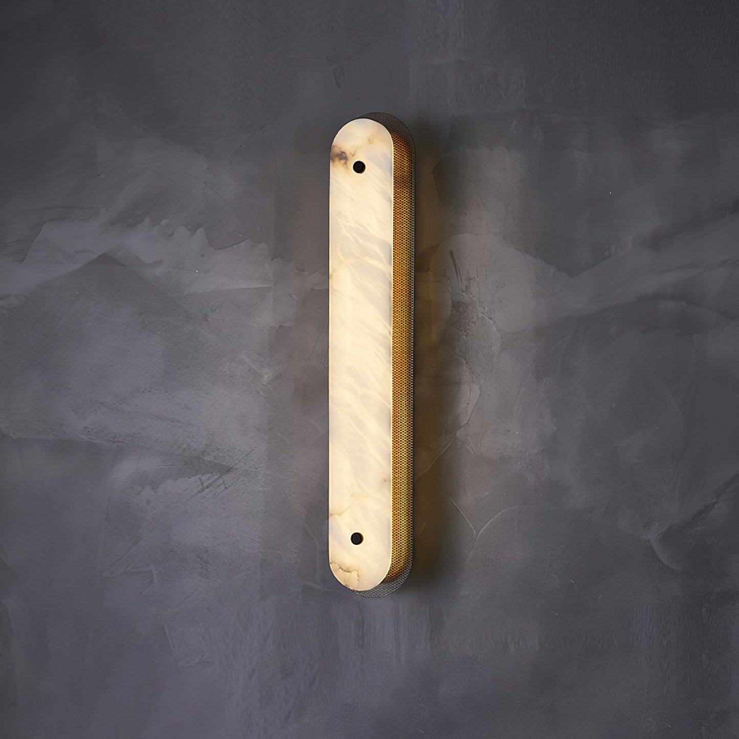 Calyxon Alabaster Wall Light - Dia 10cm x H 40cm Metal, Hardwired Wall Sconce, detail 12