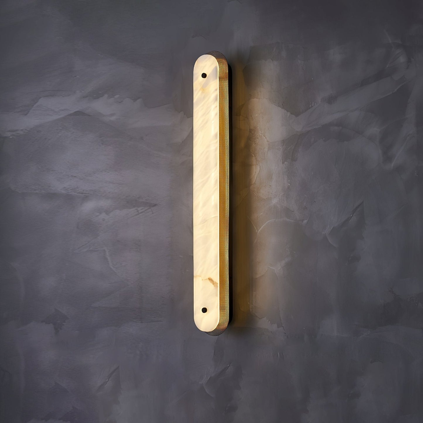 Calyxon Alabaster Wall Light - Dia 10cm x H 40cm Metal, Hardwired Wall Sconce, detail 13