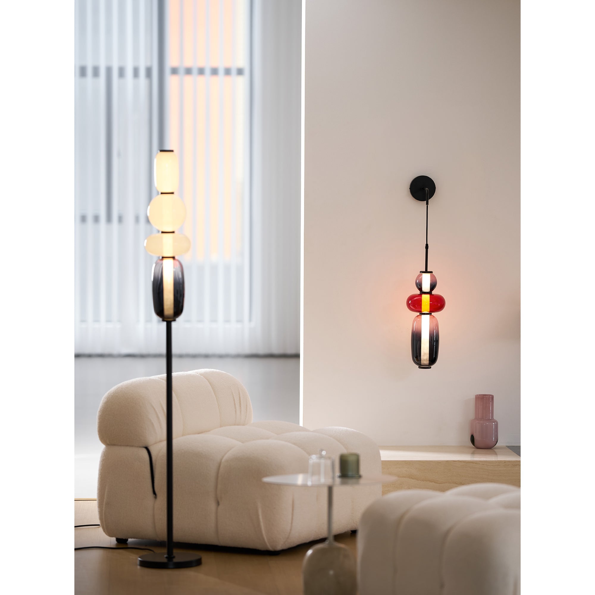 Candied Glass Wall Light, Hardwired Wall Sconce, detail 24