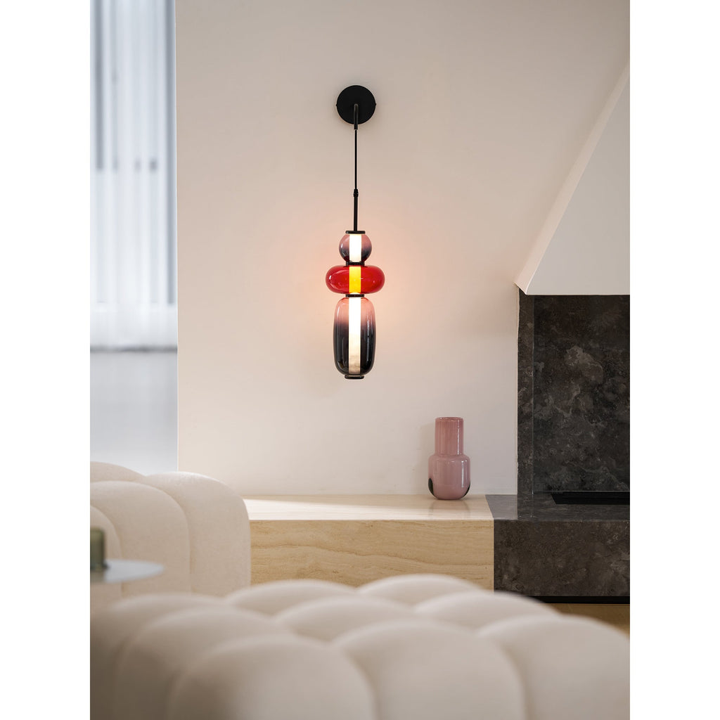 Candied Glass Wall Light, Hardwired Wall Sconce, detail 25