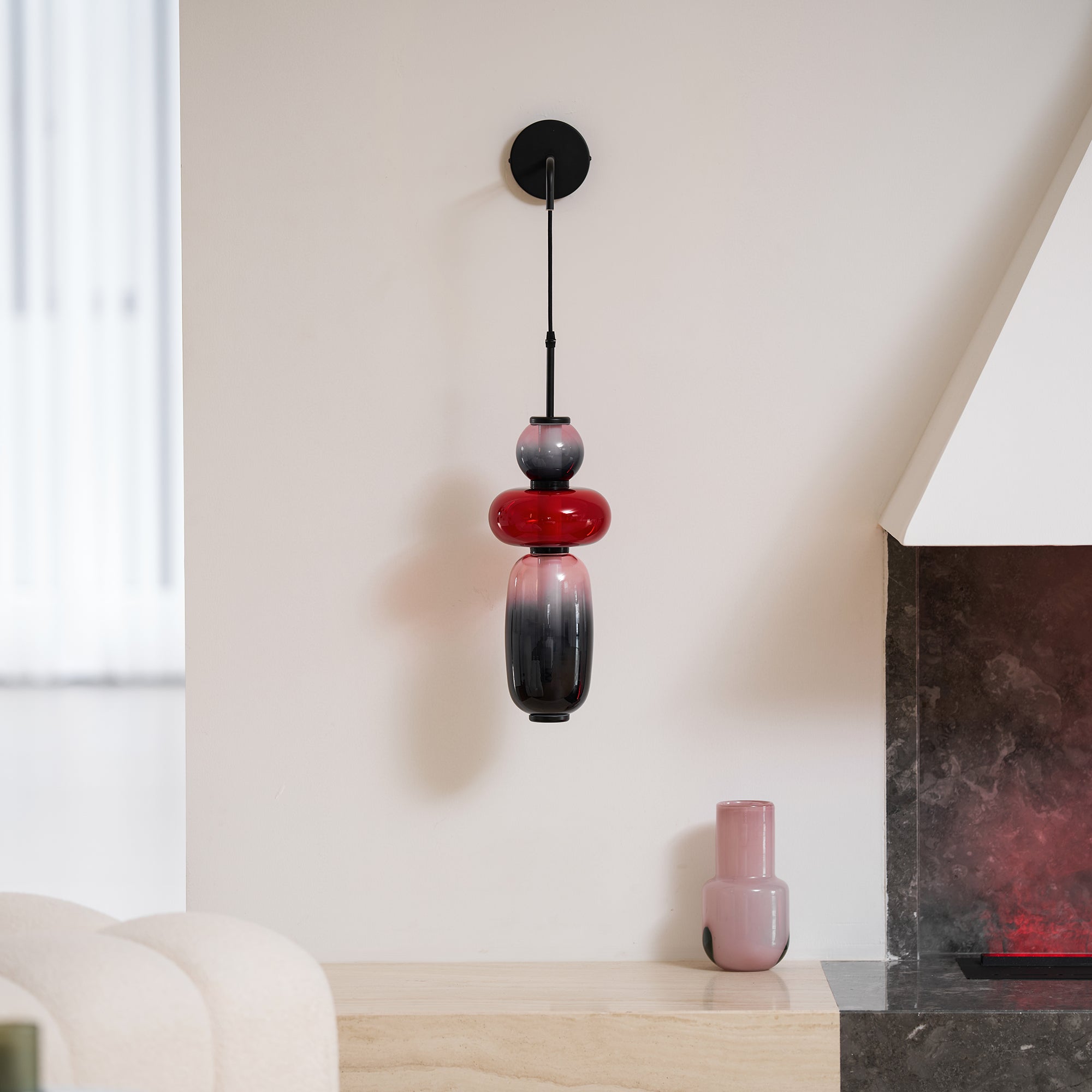 Candied Glass Wall Light, Hardwired Wall Sconce, detail 28