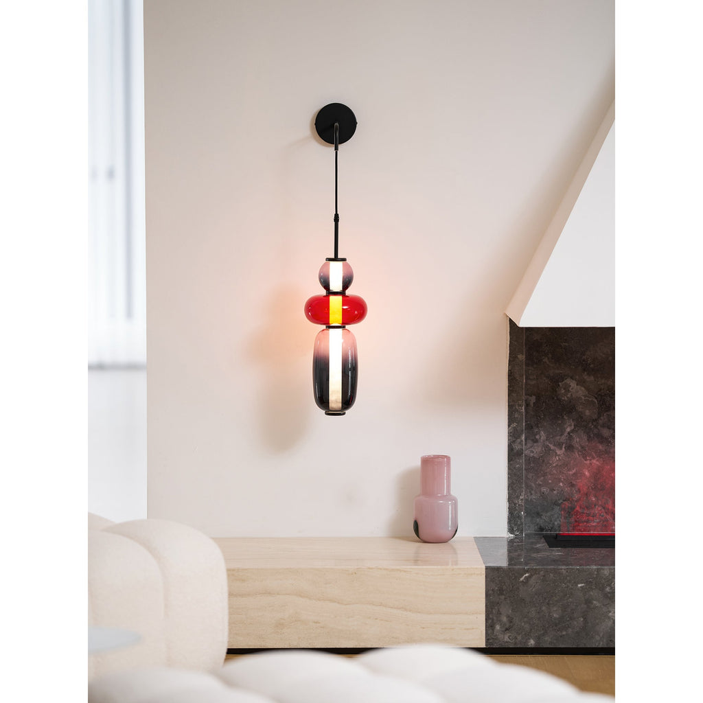 Candied Glass Wall Light, Hardwired Wall Sconce, detail 29