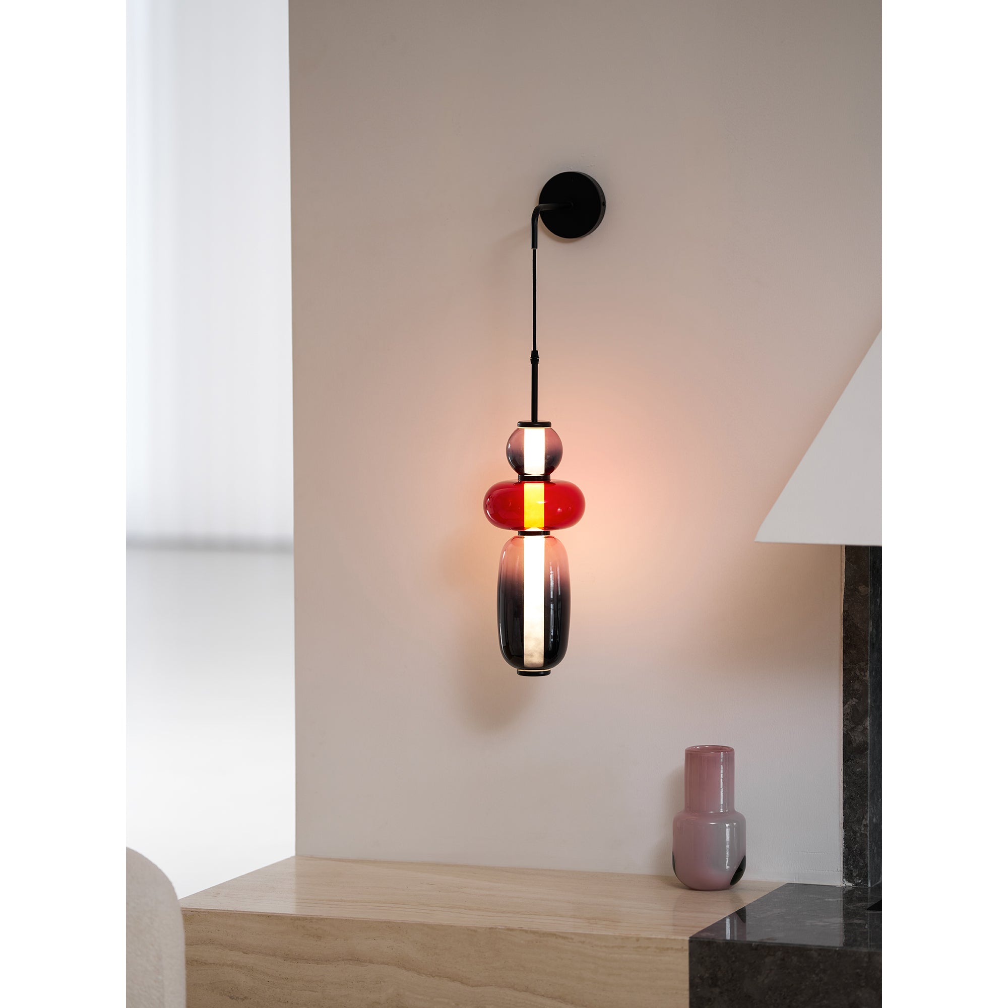 Candied Glass Wall Light, Hardwired Wall Sconce, detail 33