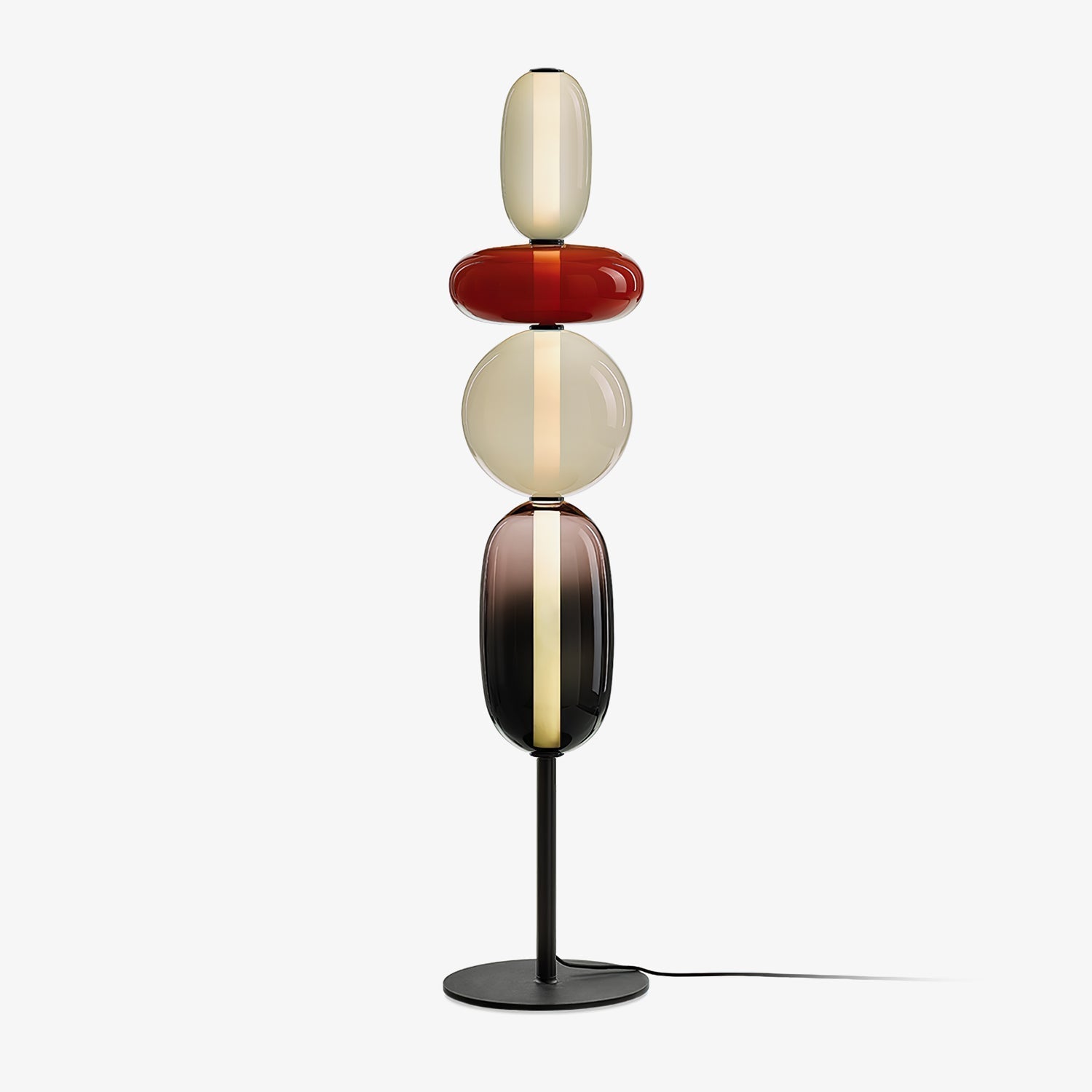 Candied Glass Standing Light, Floor Lamp, Metal, ∅ 11.8″ x H 63″