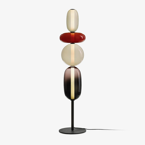 Candied Glass Standing Light, Floor Lamp, Metal, ∅ 11.8″ x H 63″