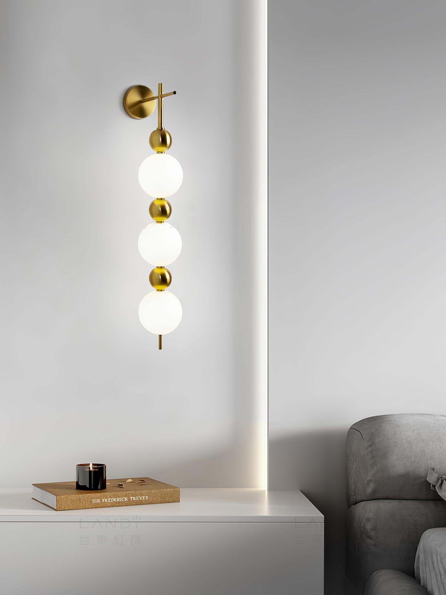 Candied Haws String Wall Light, Hardwired Wall Sconce, detail 7