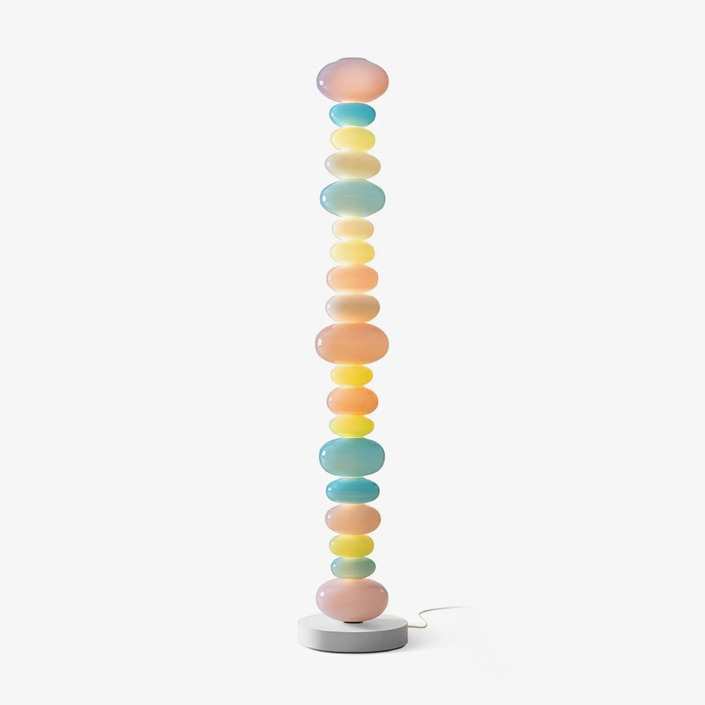 Candy Floor Light, Floor Lamp, Marble, Model B ∅ 11.8″ x H 61.4″