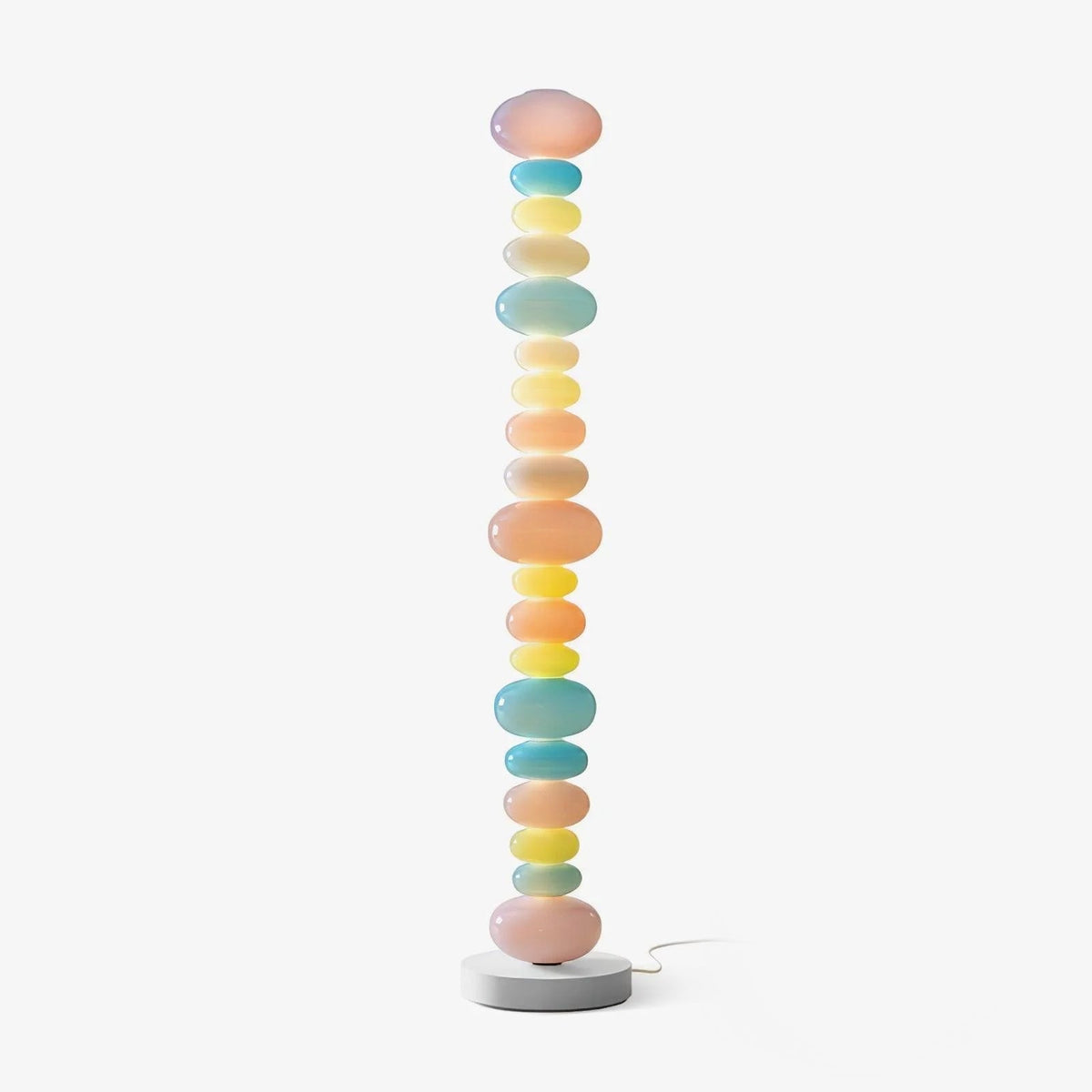 Candy Floor Light, Floor Lamp, Marble, Model B ∅ 11.8″ x H 61.4″