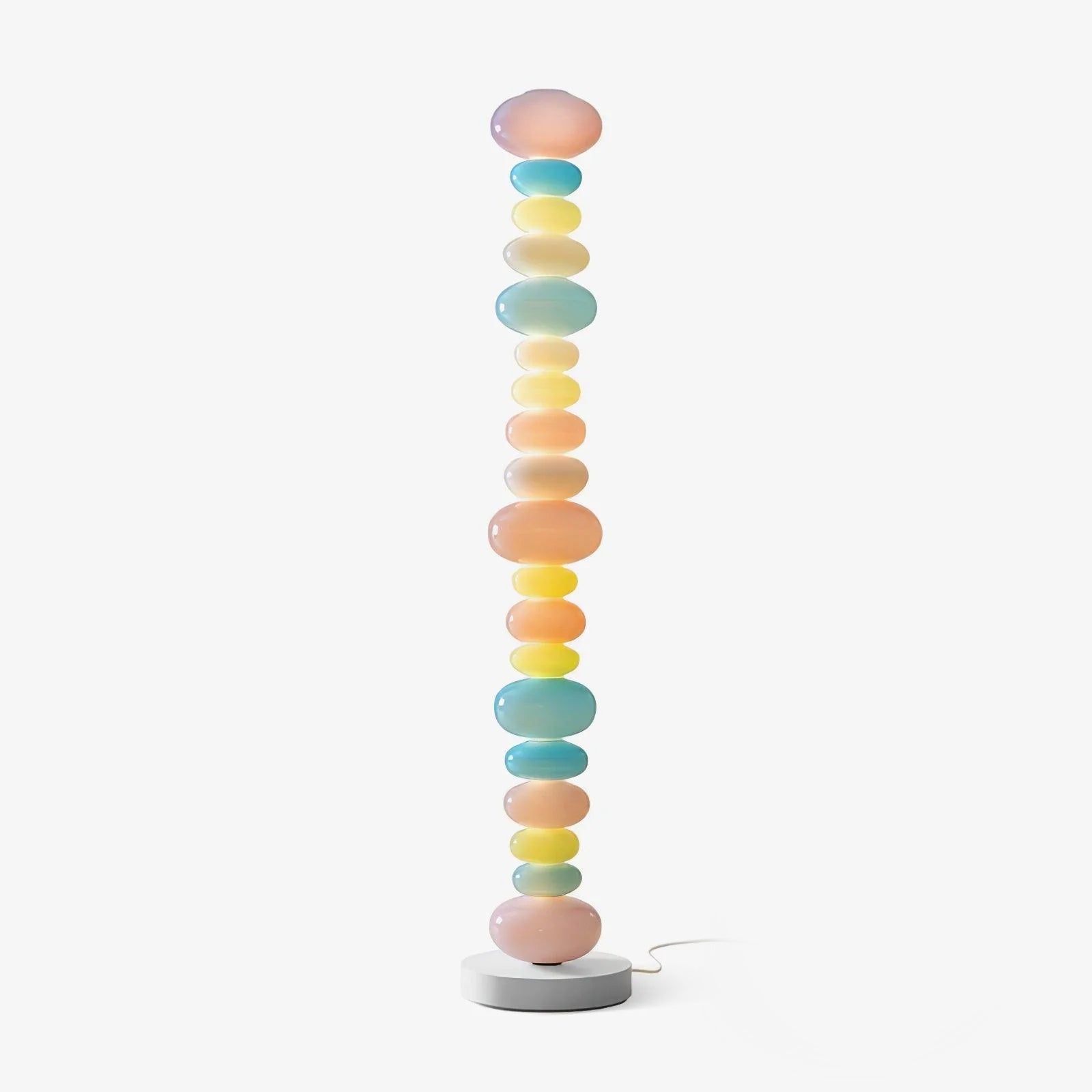 Candy Floor Light, Floor Lamp, Marble, Model B ∅ 11.8″ x H 61.4″