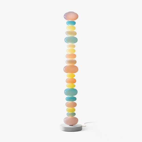Candy Floor Light, Floor Lamp, Marble, Model B ∅ 11.8″ x H 61.4″