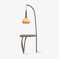 Cantilever Wood Accent Floor Light, Floor Lamp, Glass, ∅ 22.4″ x H 87.4″