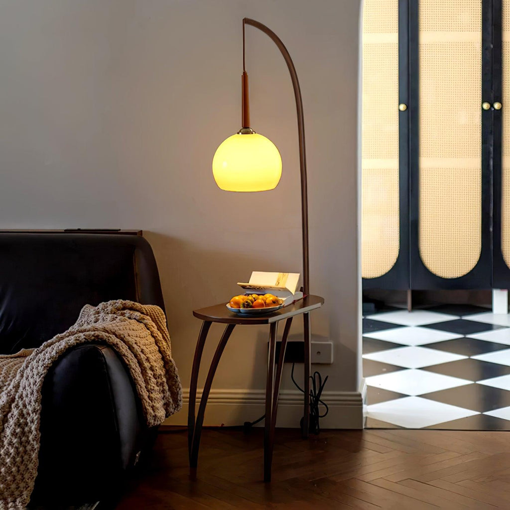 Cantilever Wood Accent Floor Light, Floor Lamp, detail 2