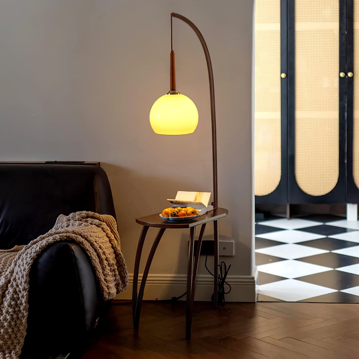 Cantilever Wood Accent Floor Light, Floor Lamp, detail 2