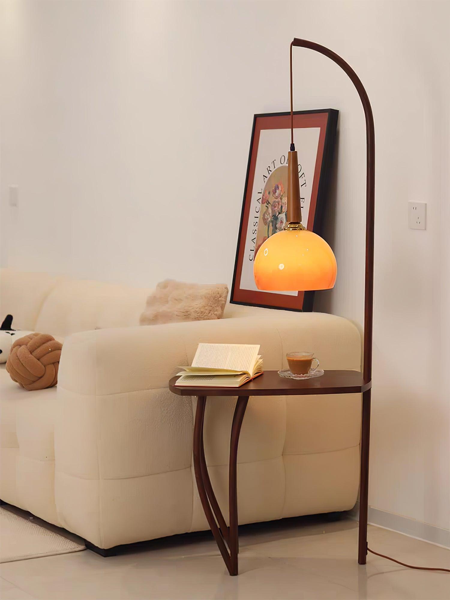 Cantilever Wood Accent Floor Light, Floor Lamp, detail 4