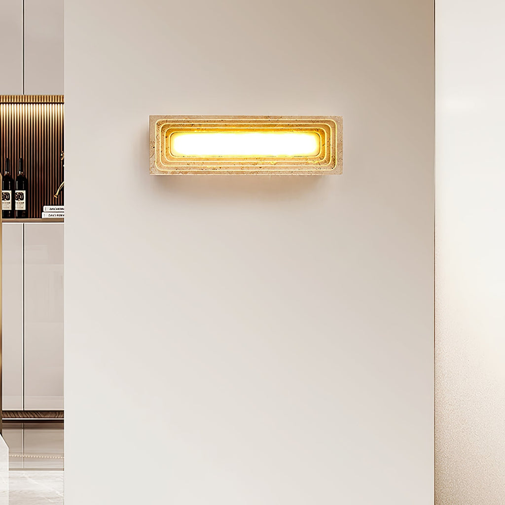 Canyon Travertine Wall Light, Hardwired Wall Sconce, detail 6