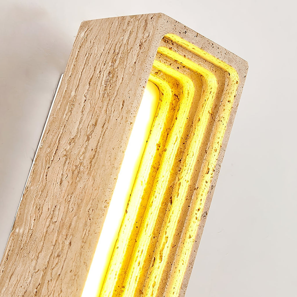 Canyon Travertine Wall Light, Hardwired Wall Sconce, detail 7