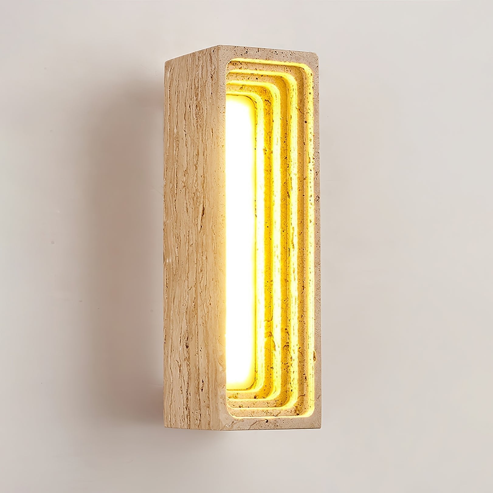Canyon Travertine Wall Light, Hardwired Wall Sconce, detail 8