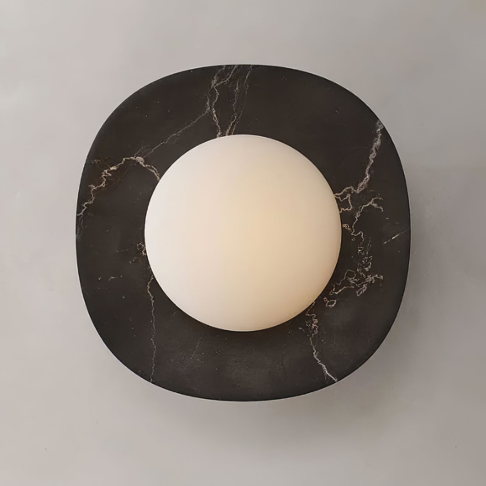 Carrara Cusp Wall Light, Hardwired Wall Sconce, Metal, Dia 30cm x H 30cm