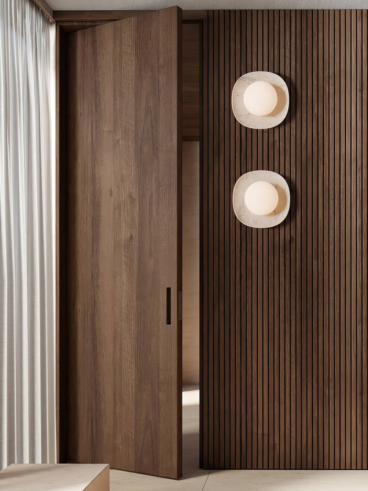 Carrara Cusp Wall Light, Hardwired Wall Sconce, detail 7