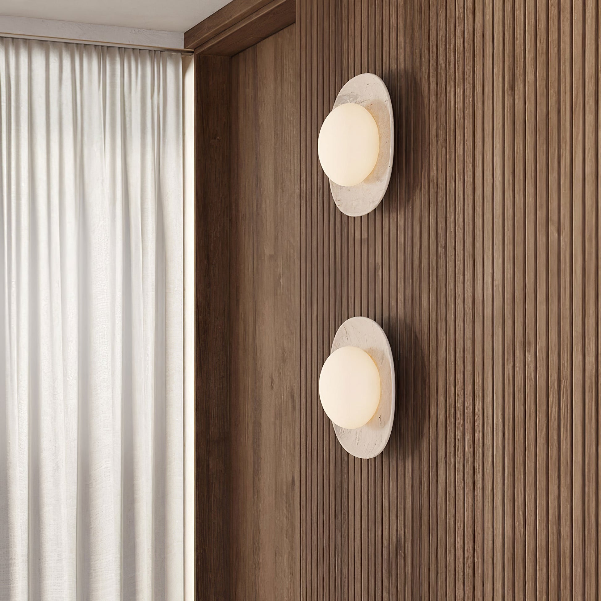 Carrara Cusp Wall Light, Hardwired Wall Sconce, detail 5