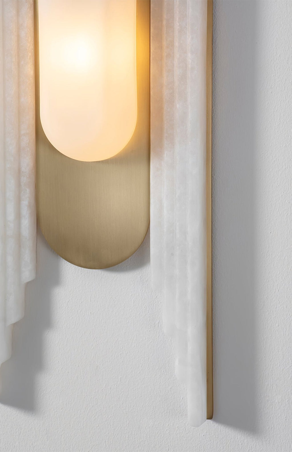 Cascada Alabaster Wall Light - Dia 18cm x H 40cm Metal, Hardwired Wall Sconce, detail 14