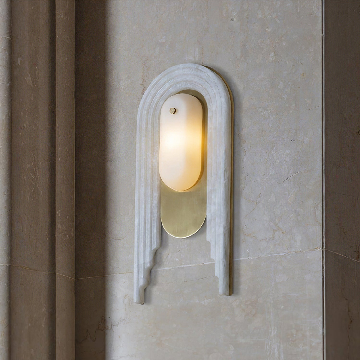 Cascada Alabaster Wall Light - Wall Lamp, Hardwired Wall Sconce, detail 2