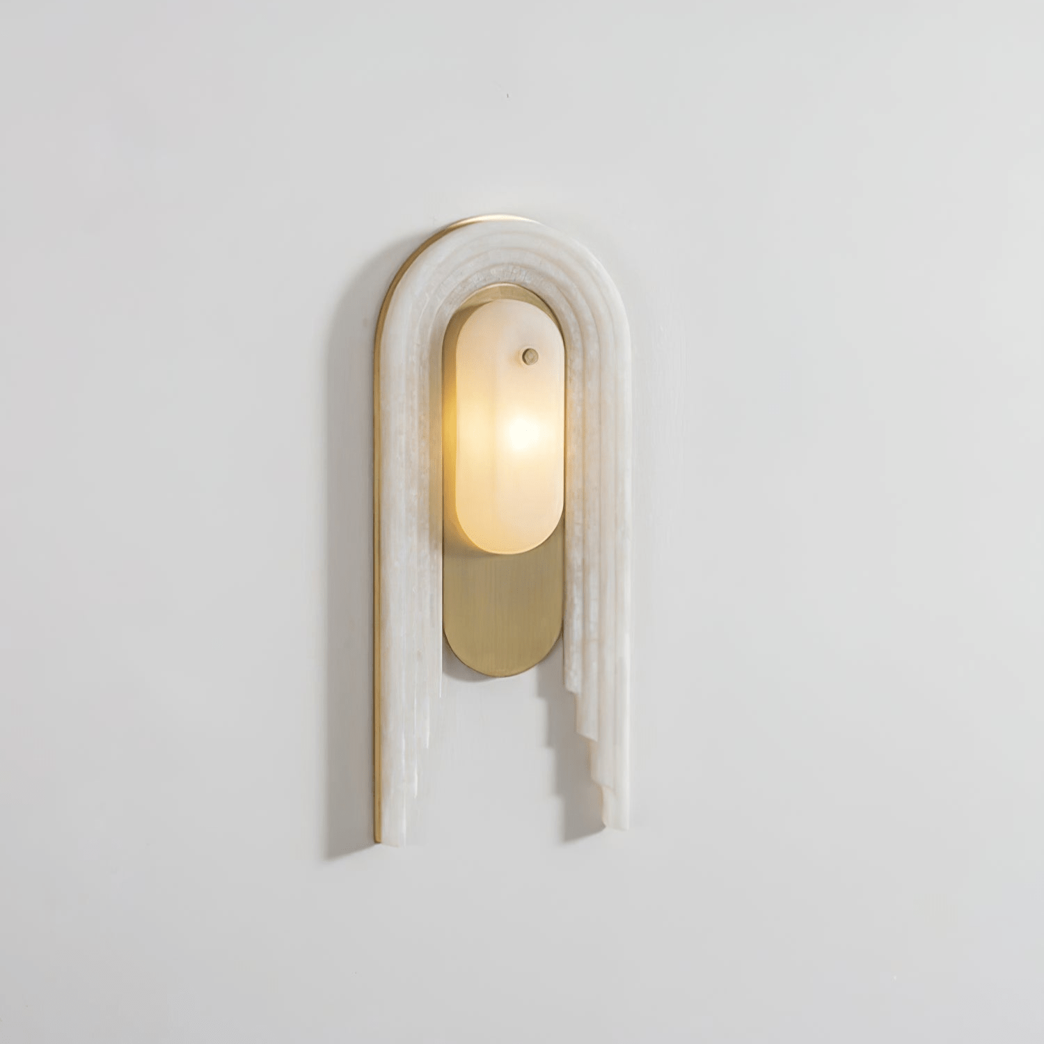 Cascada Alabaster Wall Light - Dia 18cm x H 40cm Metal, Hardwired Wall Sconce, detail 16