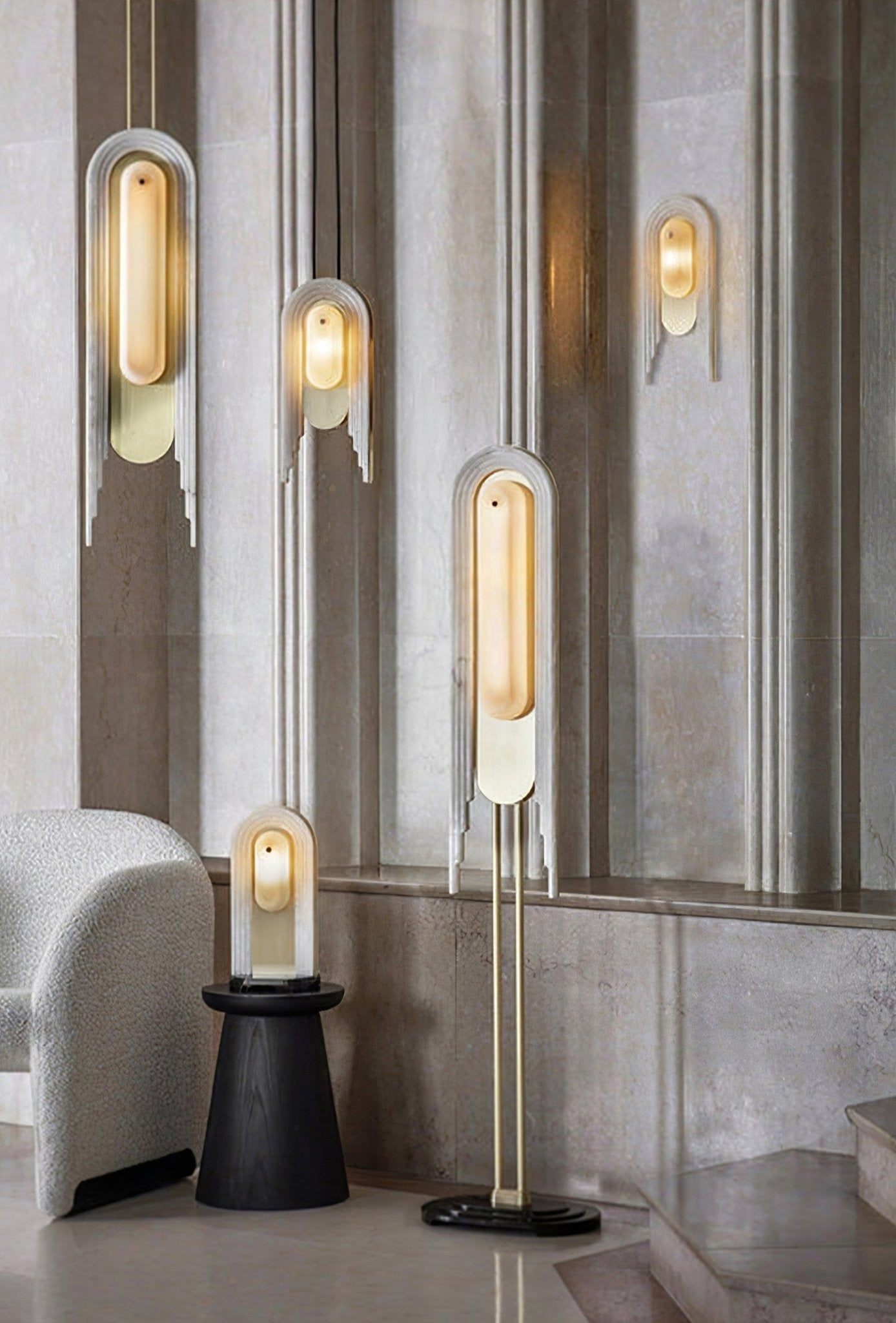 Cascada Alabaster Wall Light - Wall Lamp, Hardwired Wall Sconce, detail 9