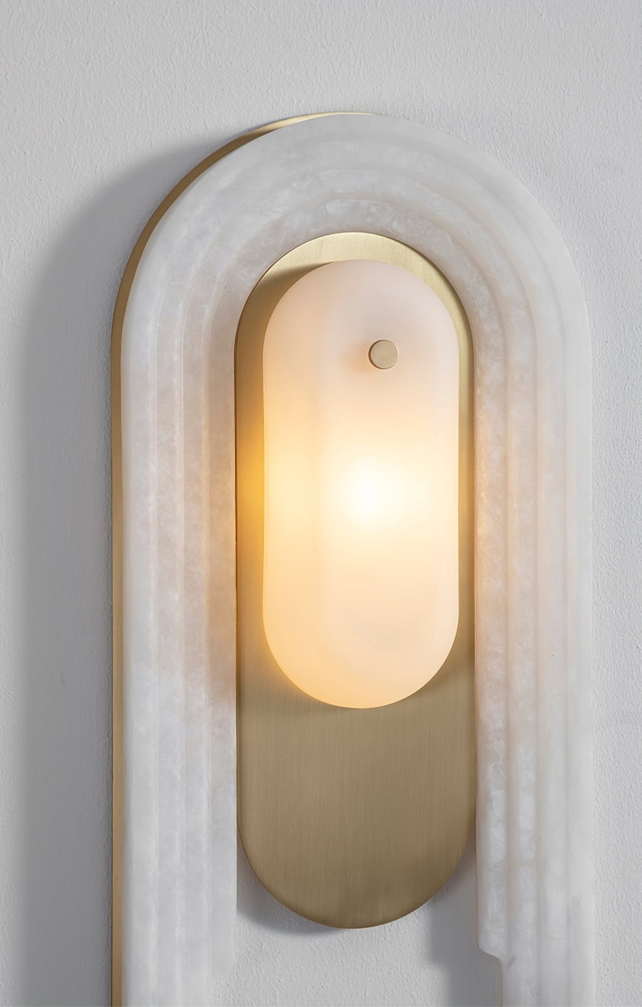 Cascada Alabaster Wall Light - Dia 18cm x H 40cm Metal, Hardwired Wall Sconce, detail 12