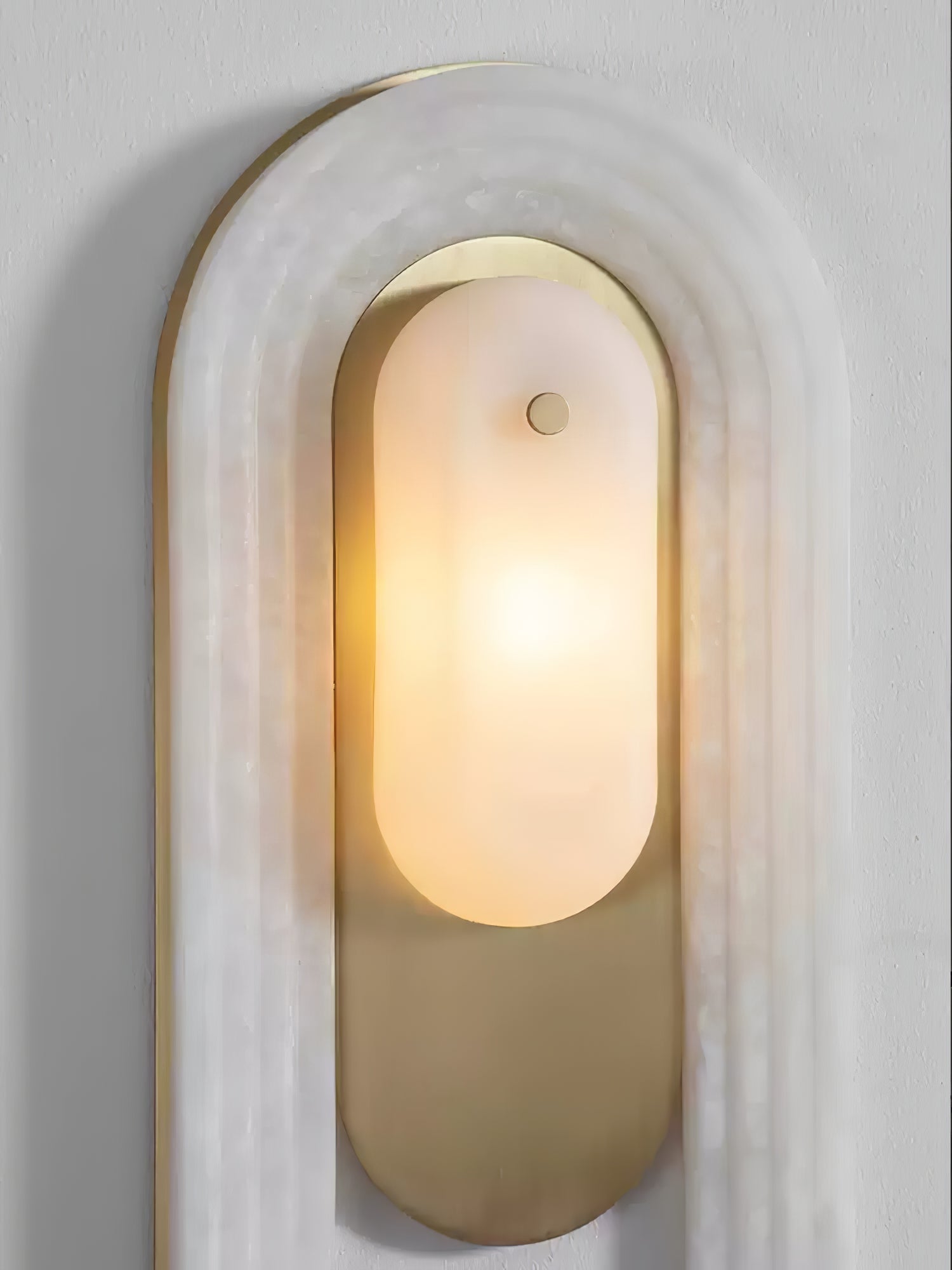 Cascada Alabaster Wall Light - Dia 18cm x H 40cm Metal, Hardwired Wall Sconce, detail 13