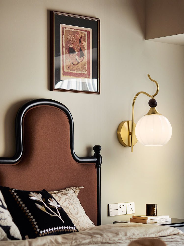 Celeste Curved Wall Light, Hardwired Wall Sconce, detail 9