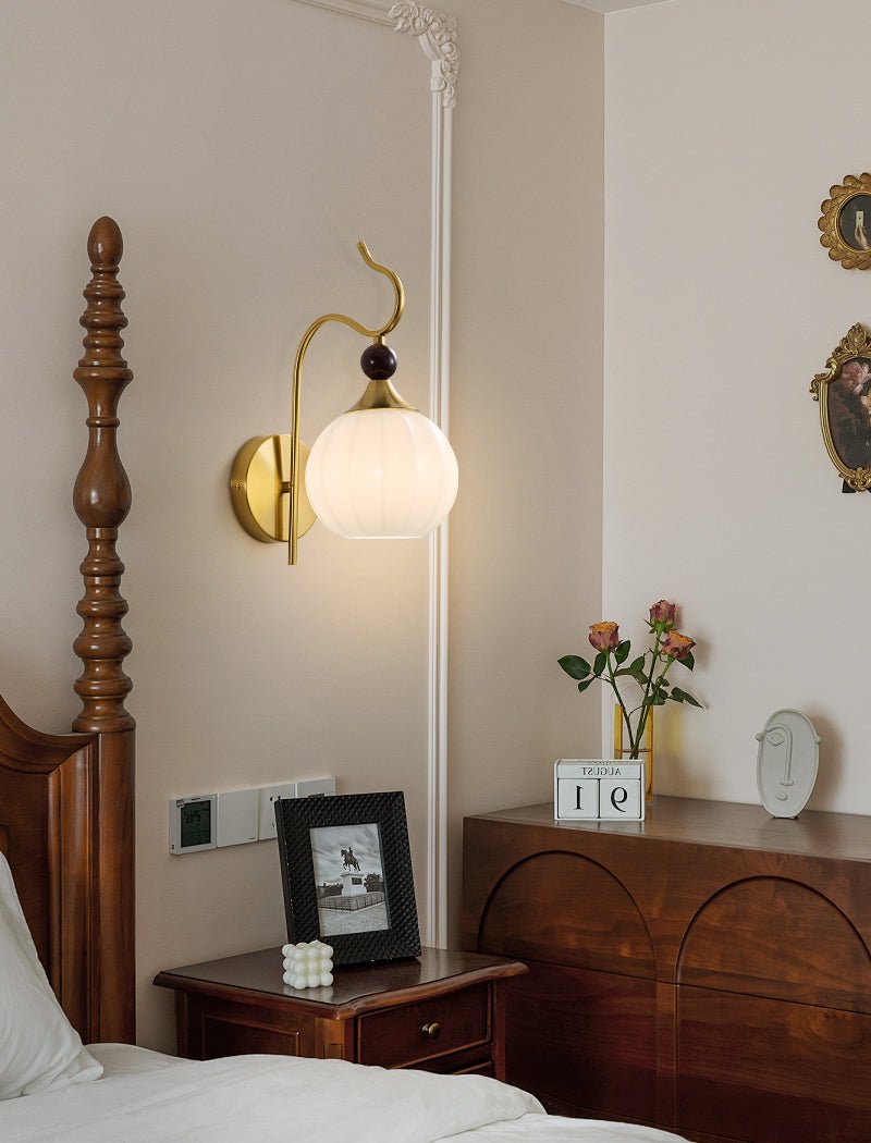 Celeste Curved Wall Light, Hardwired Wall Sconce, detail 10