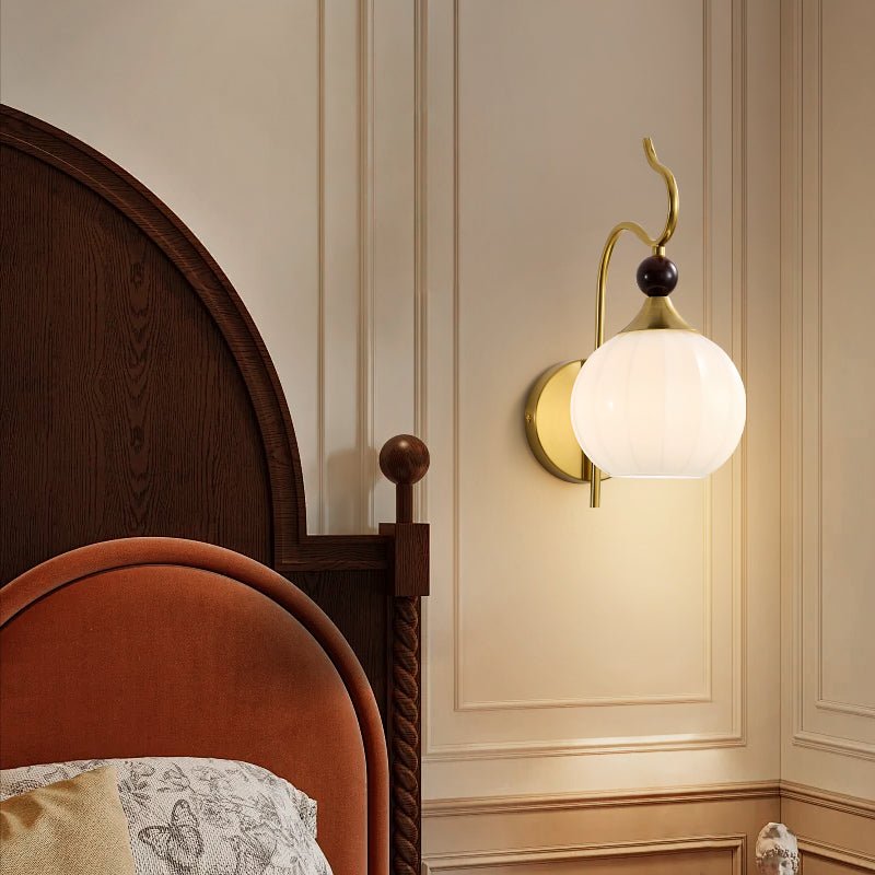 Celeste Curved Wall Light, Hardwired Wall Sconce, detail 5