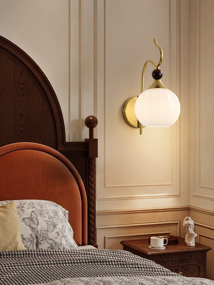 Celeste Curved Wall Light, Hardwired Wall Sconce, detail 6