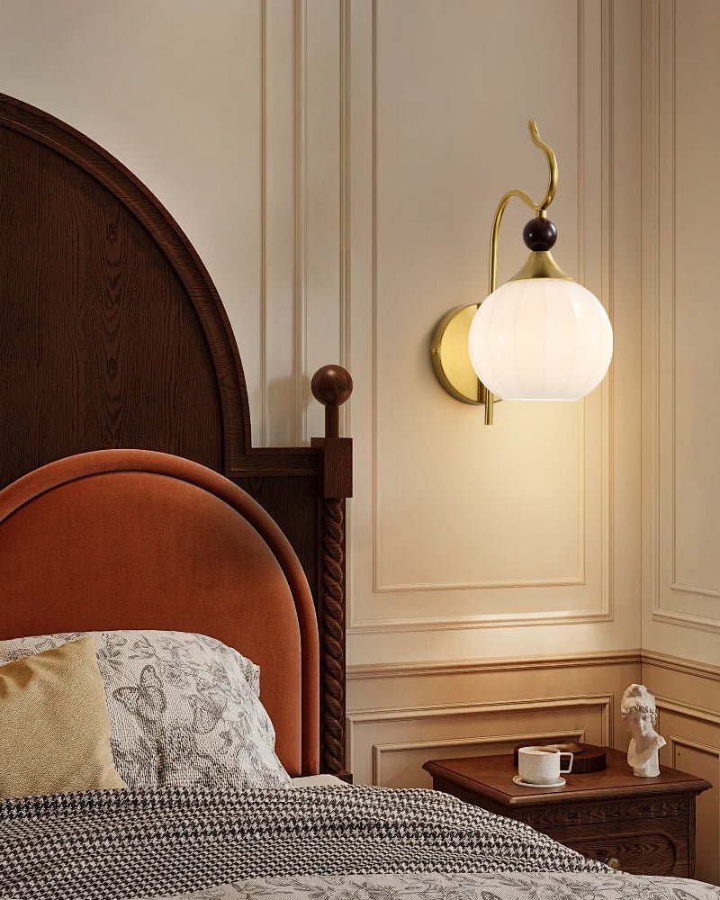 Celeste Curved Wall Light, Hardwired Wall Sconce, detail 11