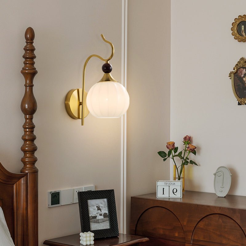 Celeste Curved Wall Light, Hardwired Wall Sconce, detail 3