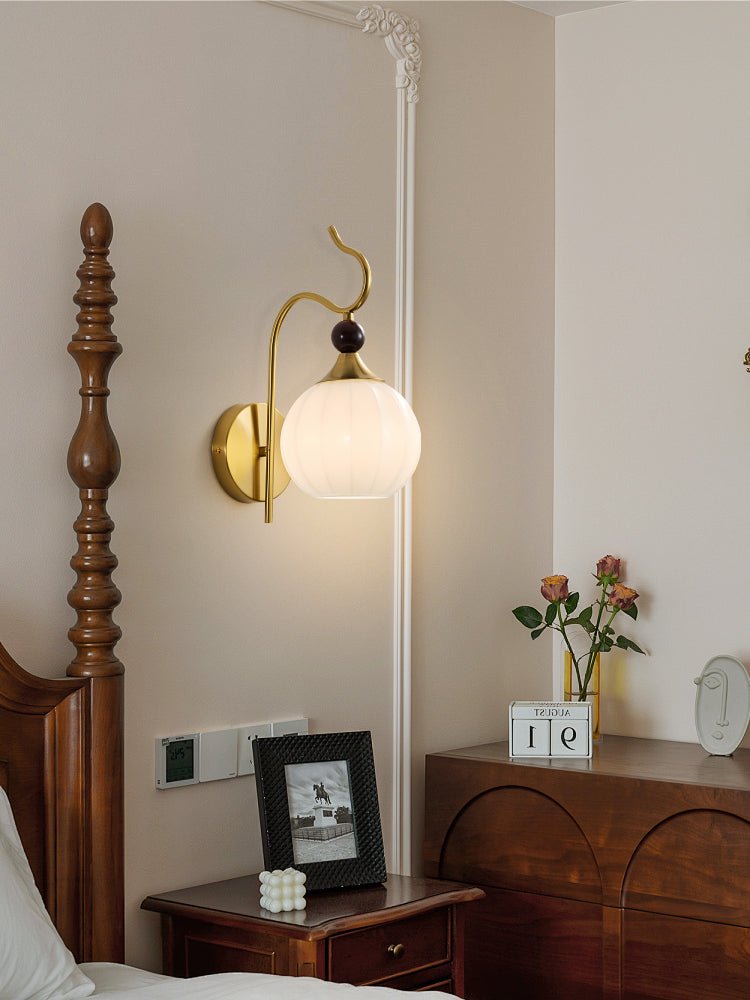 Celeste Curved Wall Light, Hardwired Wall Sconce, detail 7