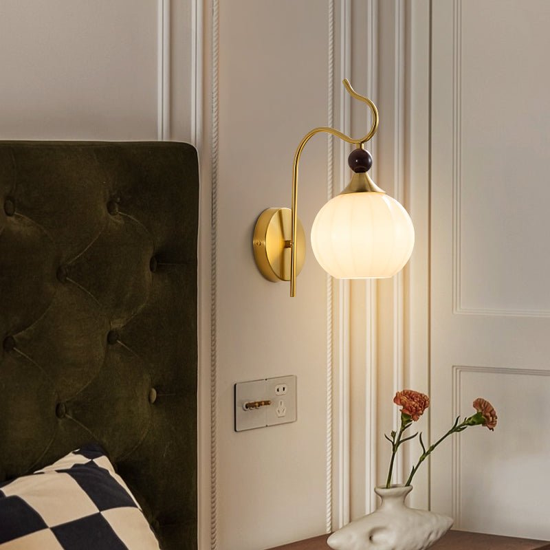 Celeste Curved Wall Light, Hardwired Wall Sconce, detail 2