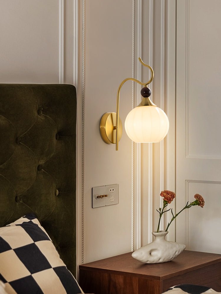Celeste Curved Wall Light, Hardwired Wall Sconce, detail 8