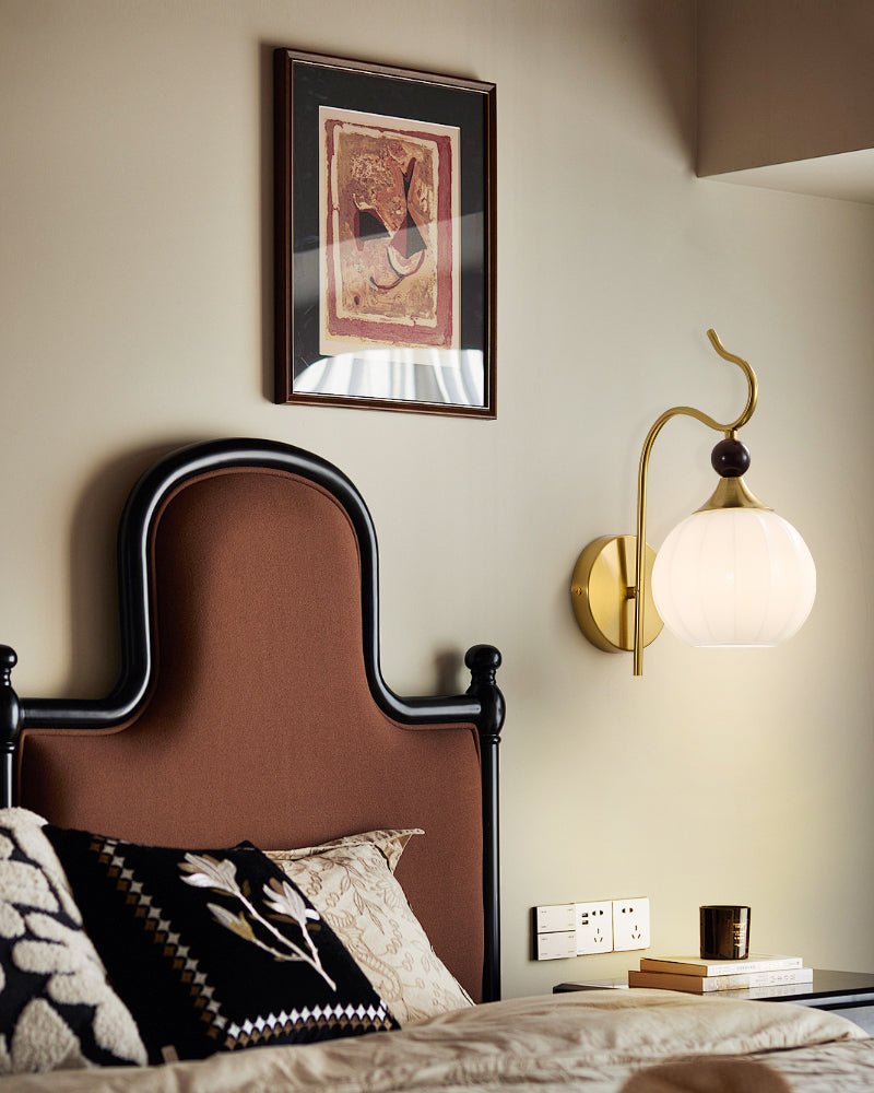 Celeste Curved Wall Light, Hardwired Wall Sconce, detail 14