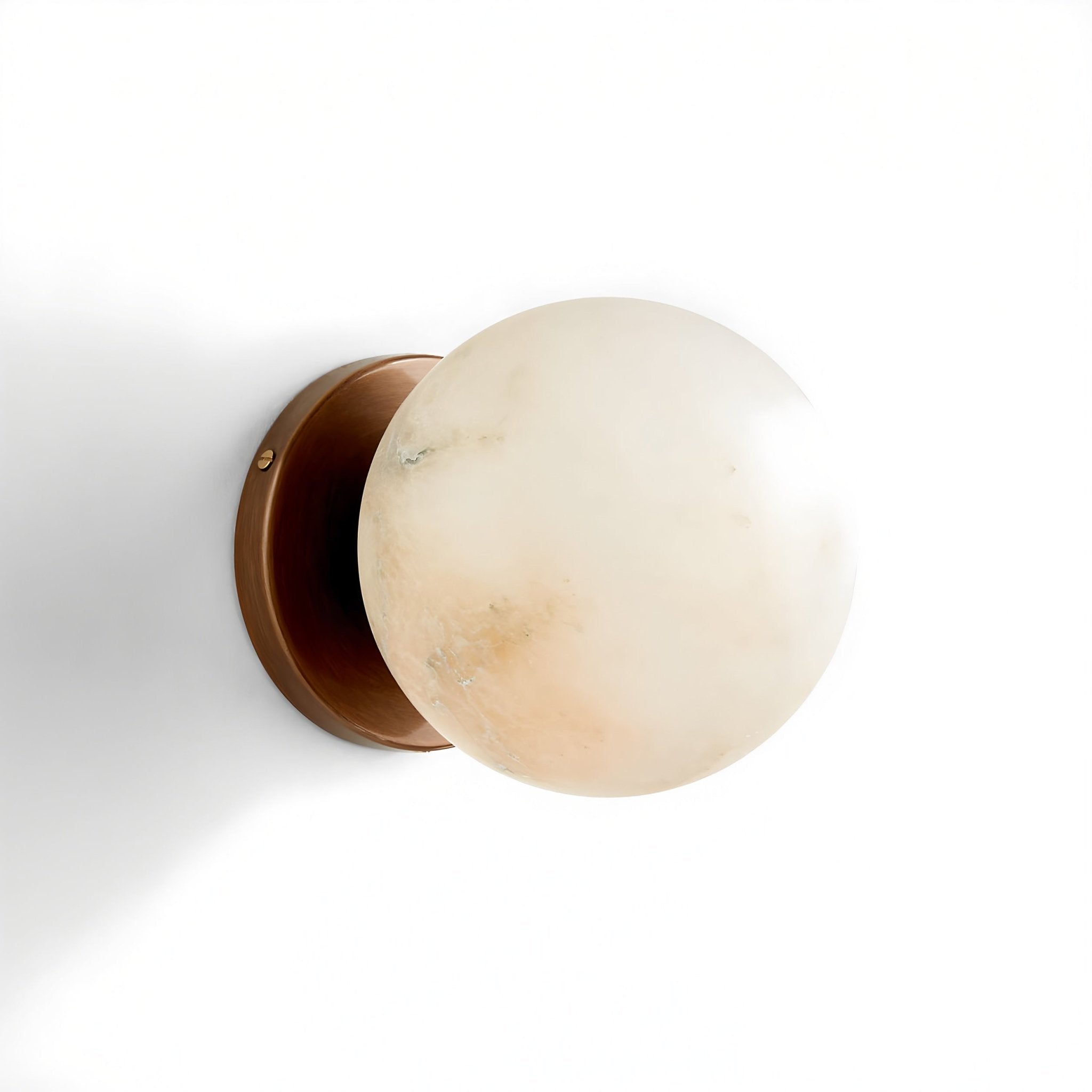 Celestial Double Alabaster Wall Light, Hardwired Wall Sconce, detail 12