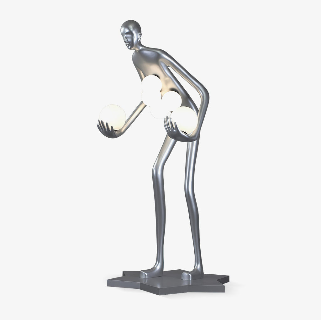 Celestial Guardian Sculpture Floor Light, Floor Lamp, Metal, Dia 120cm x H 210cm