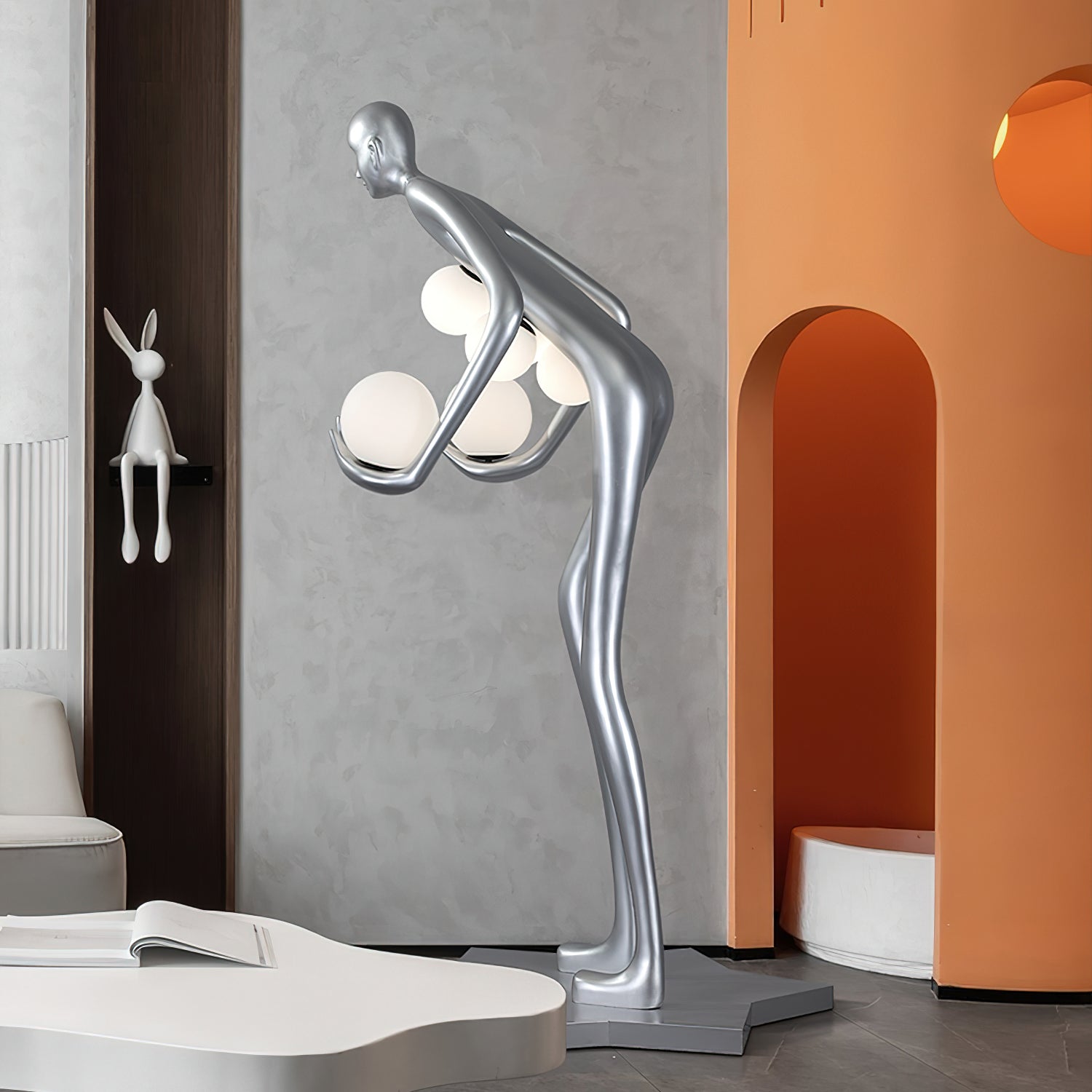 Celestial Guardian Sculpture Floor Light, Floor Lamp, detail 8