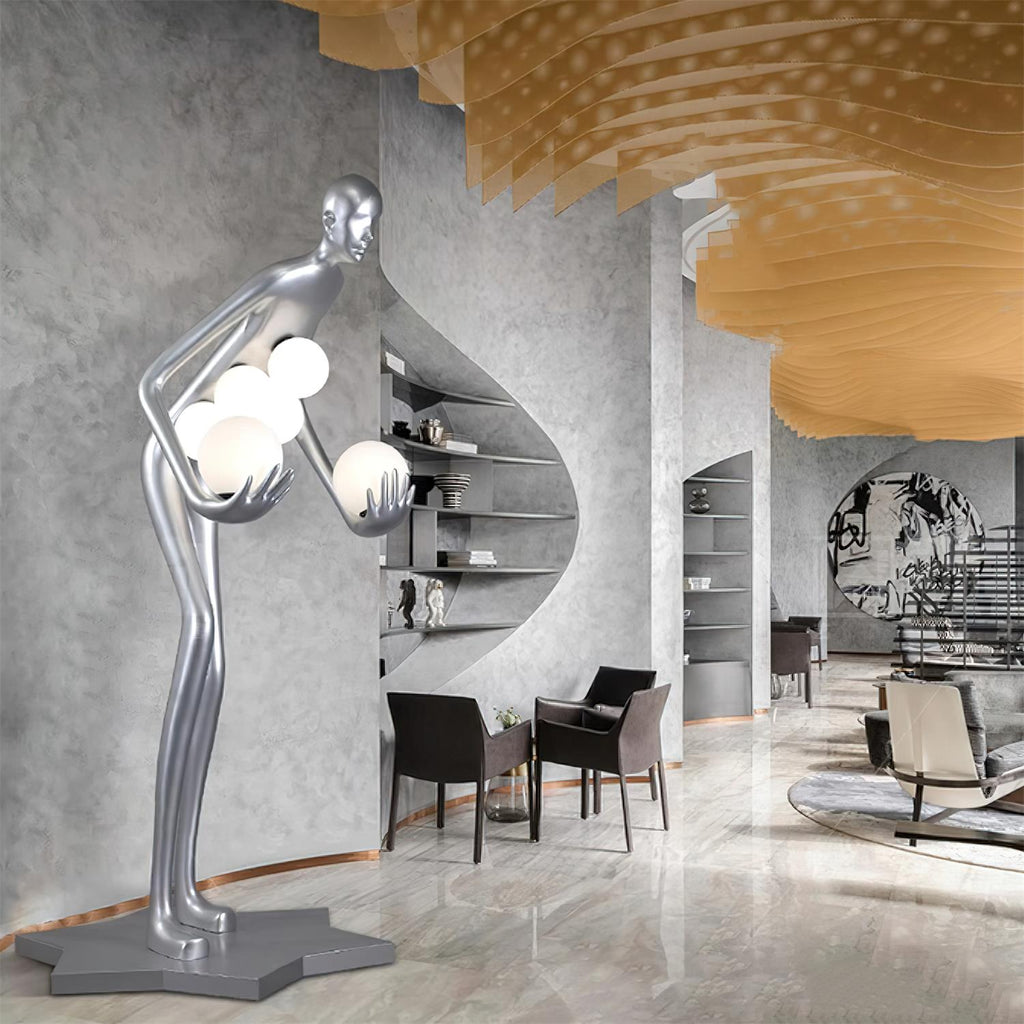 Celestial Guardian Sculpture Floor Light, Floor Lamp, detail 2